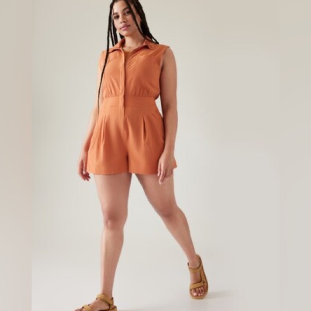 Athleta Terracotta Sleeveless Romper